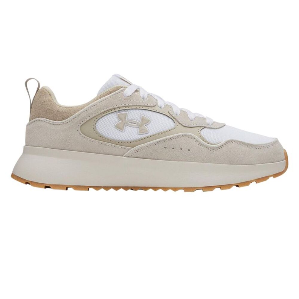Under Armour Mens Suede Sneakers / Desert/White
